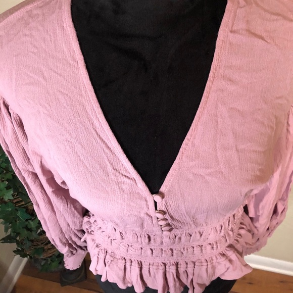 Fate Boho Boho Sweet Lantern Pink/Lavender Blouse - Picture 3 of 8